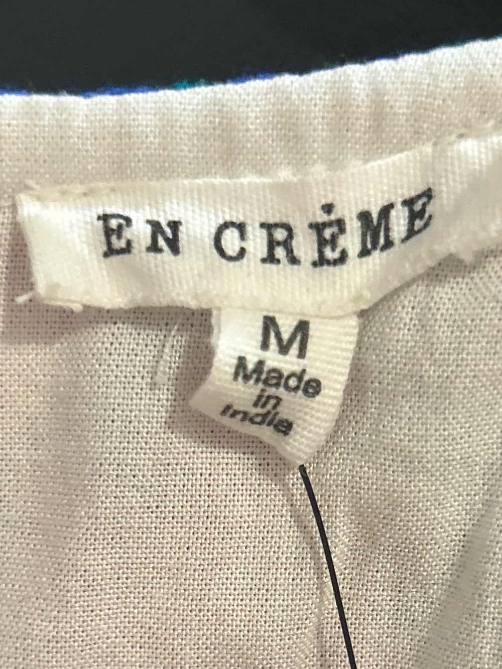 En Creme White Maxi Dress with Pink, Blue, Yellow & Orange Embroidery - Picture 6 of 6